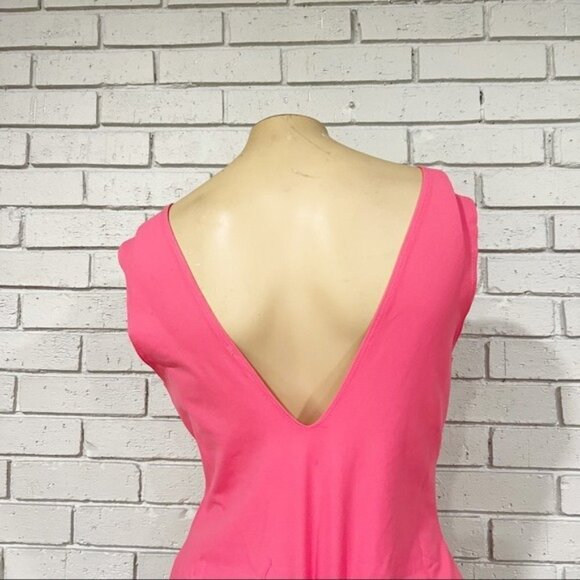 Free People Women’s Keep It Sleek Duo Festival Fuchsia Bodysuit - Size Large - Picture 2 of 10